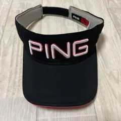 PING 黒 バイザー PLAY YOUR BEST