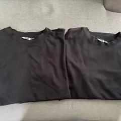 ユニクロU エアリズムコットンオーバーサイズTシャツ　ブラック2枚