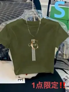 Calvin オリーブグリーン Tシャツ S