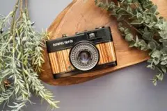 【セール品 ウッドカスタム】ゼブラ Olympus Trip 35 希少ブラック