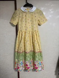 ローラアシュレイmother＆child ワンピース 花柄 黄色