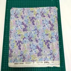 コットンこばやし 綿 リップル生地 ミニフローラル 小花 パープル 新品未使用品