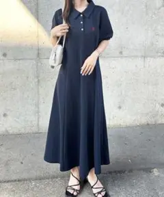 【U.S. POLO ASSN.】ポロ衿ワンピ―ス