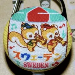 リールキーホルダーS468★ハンドメイド　レトロ♡クッキー缶