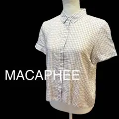 MACAPHEE ギンガムチェック 半袖シャツ 38