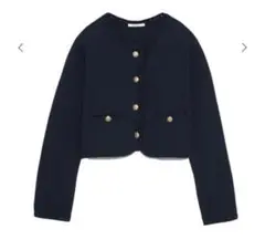 新品 スナイデル snidel バリエニットジャケット ネイビー NYV