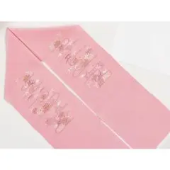 刺繍 正絹 半衿 小紋からフォーマル振袖 豪華 ピンク