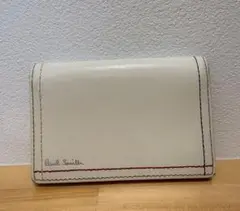 ポール・スミス【Paul Smith】 レザー名刺入れ レディース　白　ホワイト
