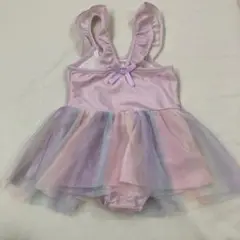 フリル付きパステルピンク水着 110cm 女の子水着