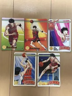 流川楓、5枚、SLAM DUNK スラムダンク　スターメンバーカードダス