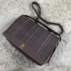 【美品】ジバンシー GIVENCHY ショルダーバッグ グリーン 綿 レザー