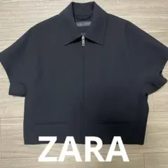 ZARA ブラック ジップアップ トップス S