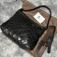 ✨️高級 極美品✨️ バグリオ クロコダイル ショルダーバッグ 2way 本革 ワニ