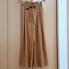 【美品】メルローズクレール ウエストリボン付き パンツ