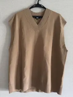 【新品未使用】UNIQLO C ニットベスト ベージュ XXL