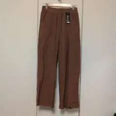 カラーパンツ ブラウン ワイドパンツ M 新品未使用 カジュアルパンツ