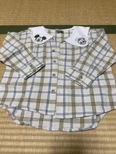 Disney 100 チェック柄シャツ 100