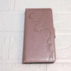 OPPO A79 5G ケース 手帳型　ローズゴールド　猫