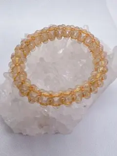 ルチルクォーツ♡ツブツブ編みブレスレット