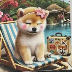リゾート柴犬オーダ可能パネル