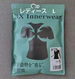 BX Innerwear レディース 半袖 Uネック　ブラック L