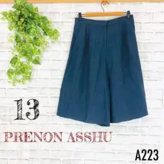 キュロット ダークブルー プレノンアッシュ 【美品】13大きめ 女子会 夏先取り