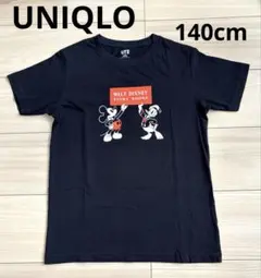 ユニクロ ミッキー Tシャツ 140cm ブラック