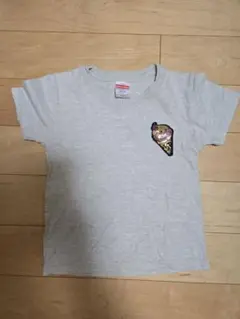 グレー Tシャツ アイスクリーム刺繍