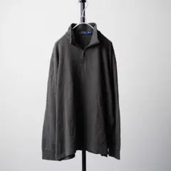 美品 Polo Ralph Lauren ハーフジップ トップス ロゴ刺繍XXL