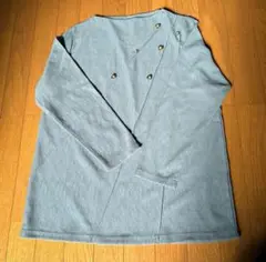 レディーストップス　Mサイズ　グレー　リメイク服　春秋冬服