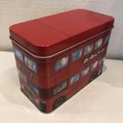 空缶　2階建ロンドンバス　白い恋人パーク 赤いバス ラッピングボックス