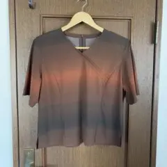 レディース　グラデーションデザイン　半袖ブラウス　VINVERT トップス