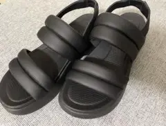 厚底サンダル　黒　サイズL ABCマート