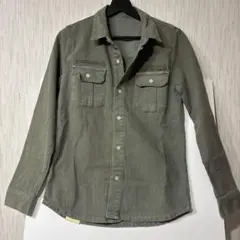 値下げオリーブグリーン ミリタリーシャツM
