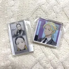 まるくじ　東京リベンジャーズ　アクリルブロック　灰谷蘭　灰谷竜胆