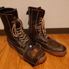 もく　クシタニ　27cm モカシンブーツ ベルト付き 黒 美品 クシタニ 27cm モカシンブーツ ベルト付き 黒 美品 - メルカリ