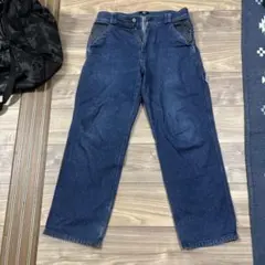 Stüssy ダークブルー ワイドレッグデニム