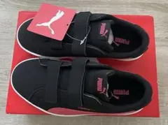 PUMA ブラック ピンク スニーカー 21.0cm