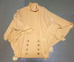 黄色 ニット ワンピース ストール セット 年末年始 お出かけ