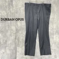 DURBAN OPUS ダークグレー ウール混紡 スラックス 大きめ　メンズ