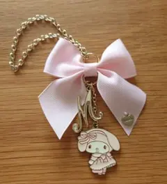 マイメロ えらんでイニシャルチャーム リボン ピンク