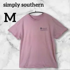 simply southern 【M】可愛いバックプリント半袖Tシャツ ピンク