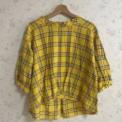 Comme une Femme チェック柄七分袖シャツ