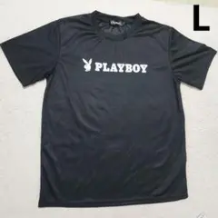【プレイボーイ】速乾　半袖Tシャツ　メッシュブラック　Lサイズ