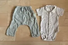 【美品】プチバトー Petit Bateau ロンパース　ズボン　セット