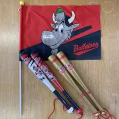 近鉄バファローズ 2001優勝記念 応援フラッグu0026メガホン