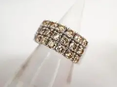 美品 ポンテヴェキオ K18(WG) ブラウンダイヤ計2.26ct リング 指輪