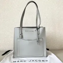 【美品】マークジェイコブス グラインド トートバッグ ライトグレー カデナキー