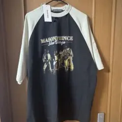 MASONPRINCE ヴィンテージ加工 ラグランバンドTシャツ