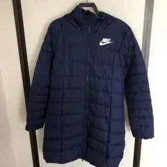 ナイキ ダウンコート ロング ベンチコートレディース ネイビー L